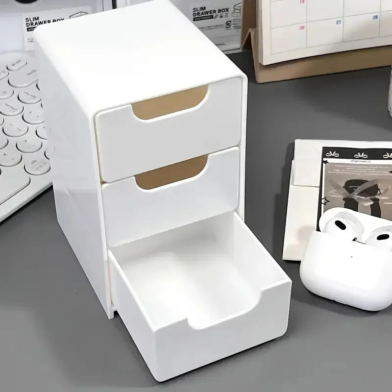 3-Tier Makeup & Desk Organizer with Drawers — Bedroom & Office Storage