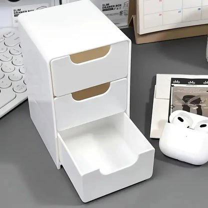 3-Tier Makeup & Desk Organizer with Drawers — Bedroom & Office Storage