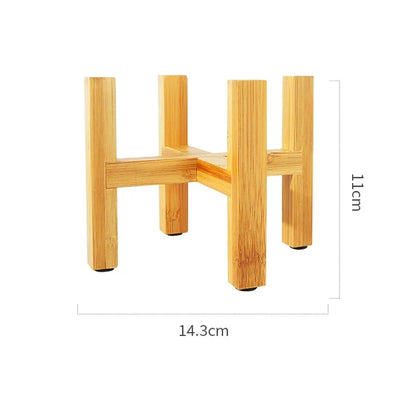 Bamboo Plant Display Stand | Living Room, Sun Room, Kitchen, Bedroom Essentials