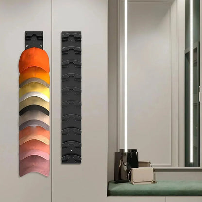 Space-Saving Bedroom Hat Organizer — Wall-Mounted Closet Rack for Baseball Caps