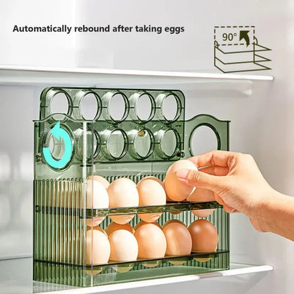 3-Tier Space-Saving Egg Holder — Kitchen Refrigerator Organizer