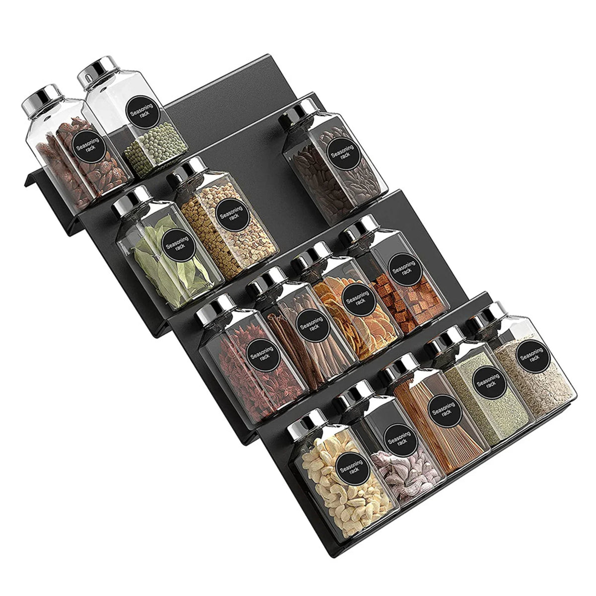 Expandable Tiered Spice Drawer Organizer | Kitchen