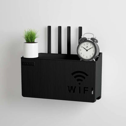 Space-Saving Essential Router Shelf — Wall-Mounted WiFi & Cable Organizer | Office, Bedroom & Living Room
