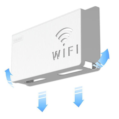 Space-Saving Essential Router Shelf — Wall-Mounted WiFi & Cable Organizer | Office, Bedroom & Living Room