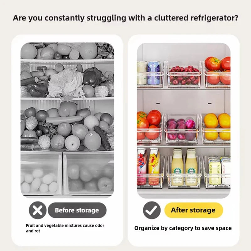 Clear Refrigerator Organizer Bins | Kitchen | Pantry