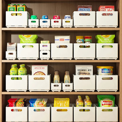 Multi-Purpose Storage Bins — Stackable Cabinet & Shelf Organizers | Kitchen, Bathroom, Bedroom, Office & Baby