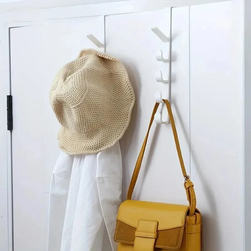 Over-the-Door Multi-Hook Rack — Bedroom, Bathroom & Laundry Organizer
