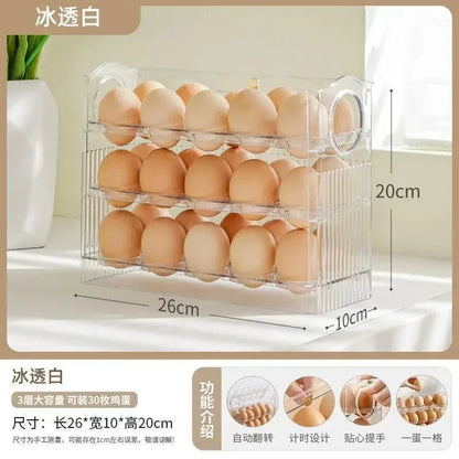 3-Tier Space-Saving Egg Holder — Kitchen Refrigerator Organizer