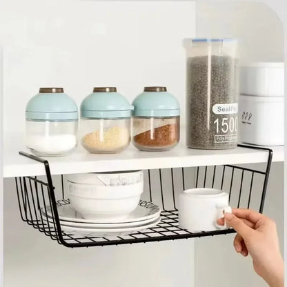 Under-Shelf Hanging Storage Basket | Kitchen | Bathroom | Office | Bedroom