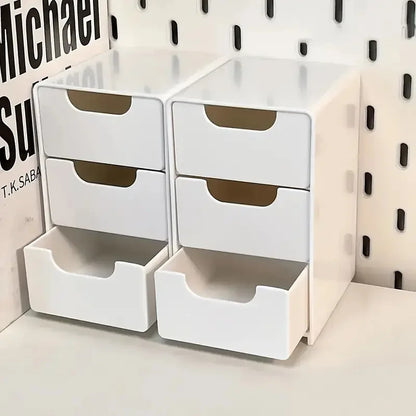 3-Tier Makeup & Desk Organizer with Drawers — Bedroom & Office Storage
