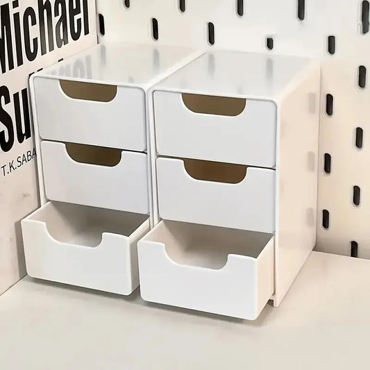 3-Tier Makeup & Desk Organizer with Drawers — Bedroom & Office Storage