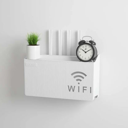 Space-Saving Essential Router Shelf — Wall-Mounted WiFi & Cable Organizer | Office, Bedroom & Living Room