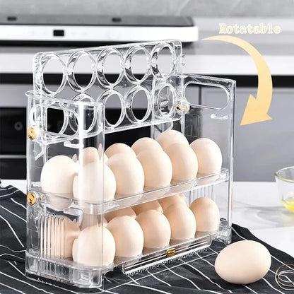 3-Tier Space-Saving Egg Holder — Kitchen Refrigerator Organizer