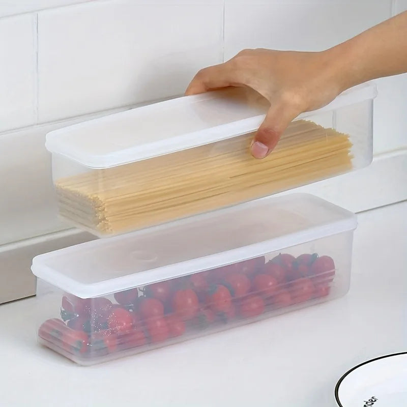 Long Produce Storage Containers — 4-Piece Refrigerator Kitchen Set