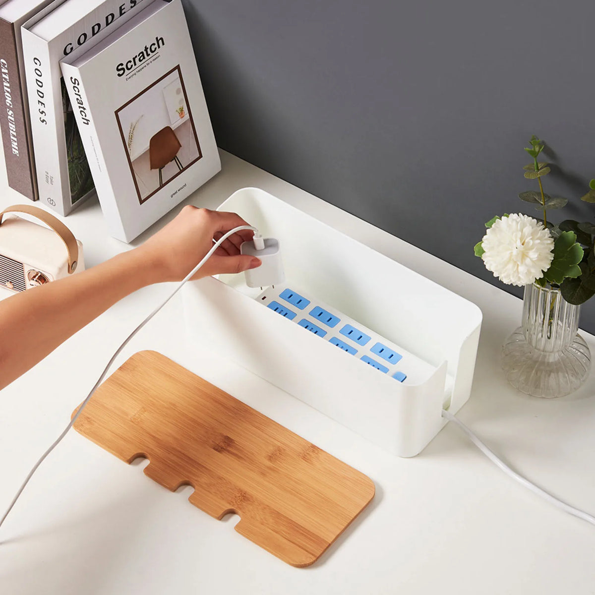 Cable Management Box — Bedroom, Office & Living Room Essential